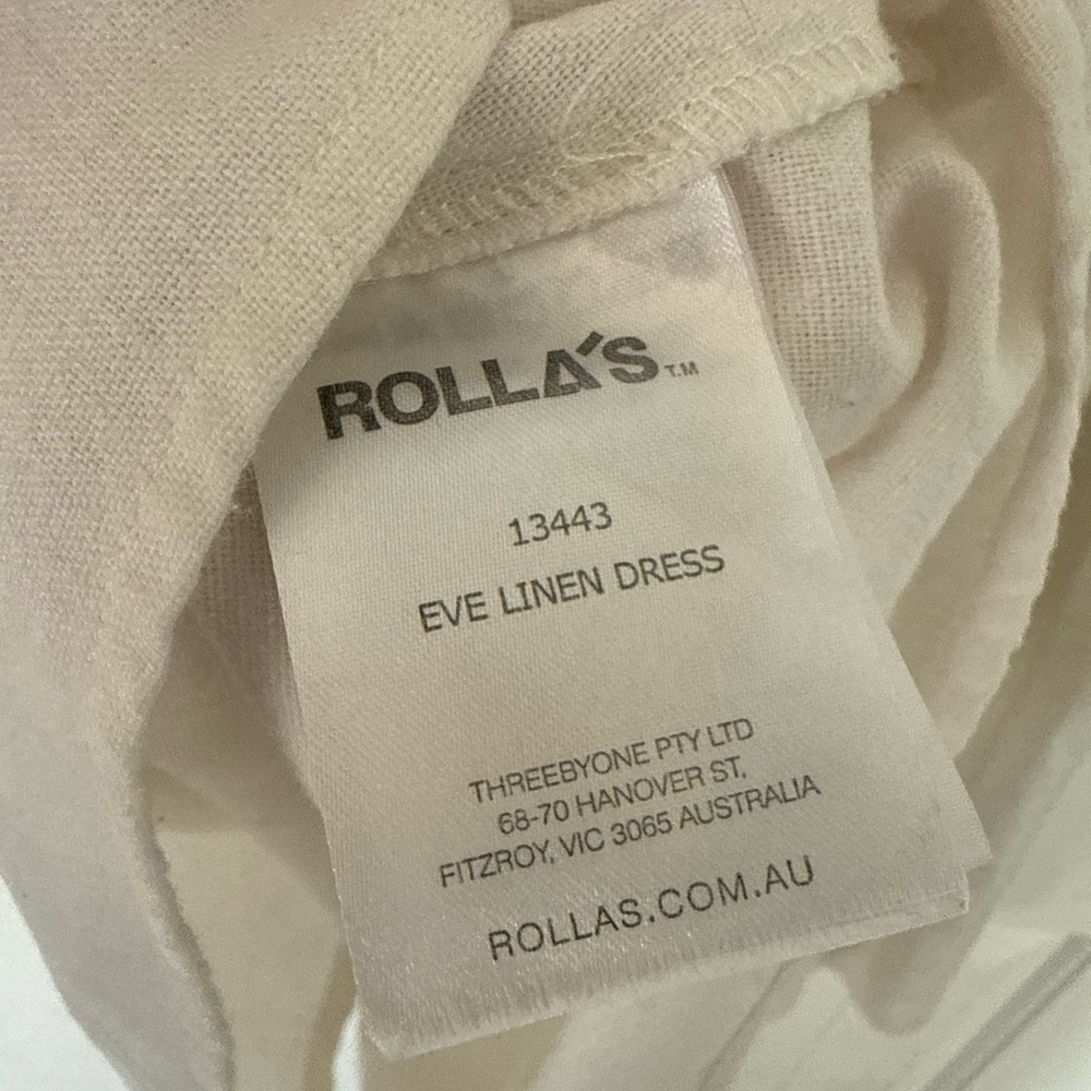 ROLLA'S Cream Midi Dress with Button Detail - Picture 8 of 8